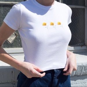 Brandy Melville Helen Poppy Flower Top